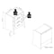 Manhattan Comfort Coney 3-Piece Dresser and 2 Nightstands in Grey 188GMC9 - alternate 4
